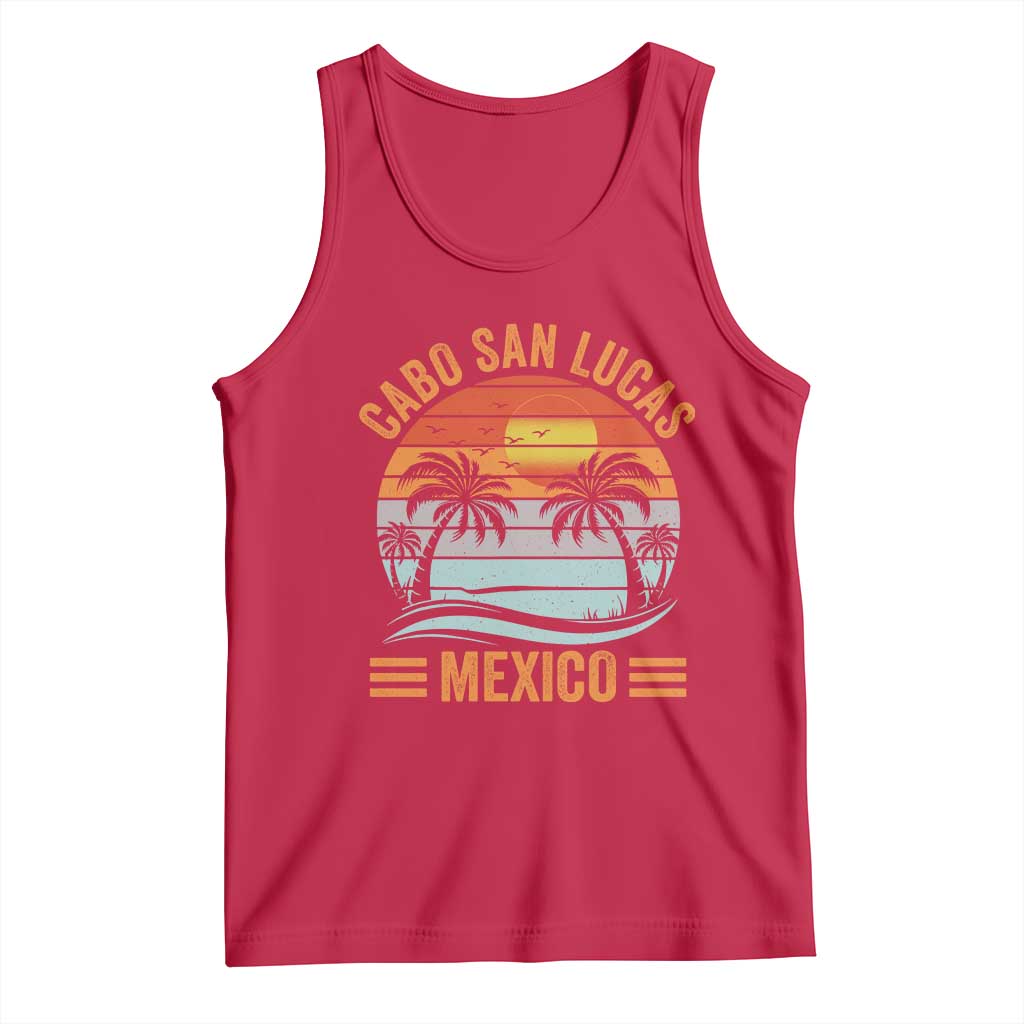 Cabo San Lucas Mexico Tank Top Beach Summer Vacation Family Trip Retro 70s TS10 Red Print Your Wear