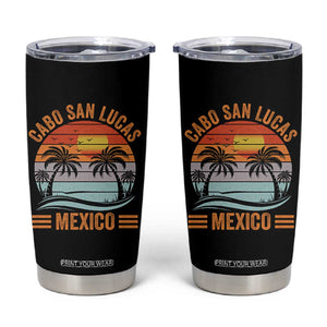 Cabo San Lucas Mexico Tumbler Cup Beach Summer Vacation Family Trip Retro 70s TS10 Black Print Your Wear