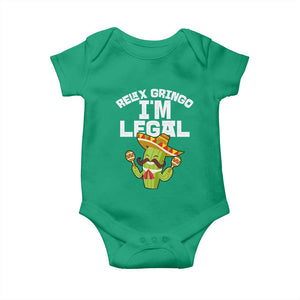 Funny Mexican Immigrant Baby Onesie Relax Gringo Im Legal Cinco De Mayo TS10 Irish Green Print Your Wear