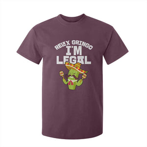 Funny Mexican Immigrant T Shirt For Kid Relax Gringo Im Legal Cinco De Mayo TS10 Maroon Print Your Wear