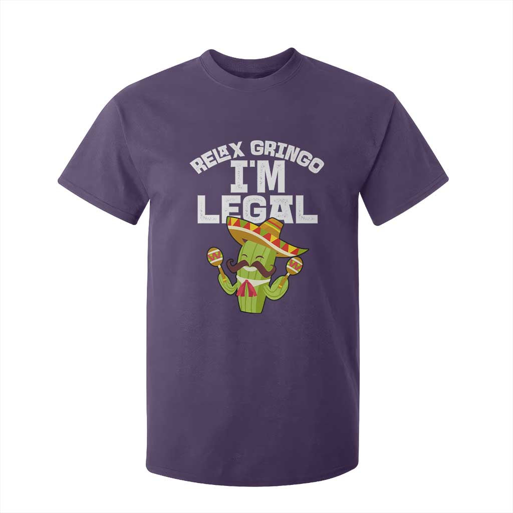 Funny Mexican Immigrant T Shirt For Kid Relax Gringo Im Legal Cinco De Mayo TS10 Purple Print Your Wear
