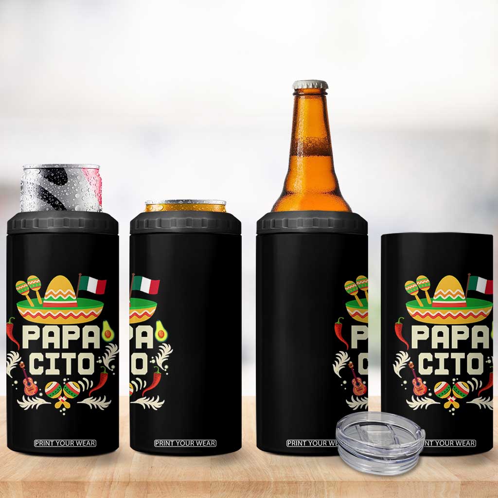Mexican Dad 4 in 1 Can Cooler Tumbler Papa Cito Latino Fathers Day Gift Mexican Pride TS10 Print Your Wear