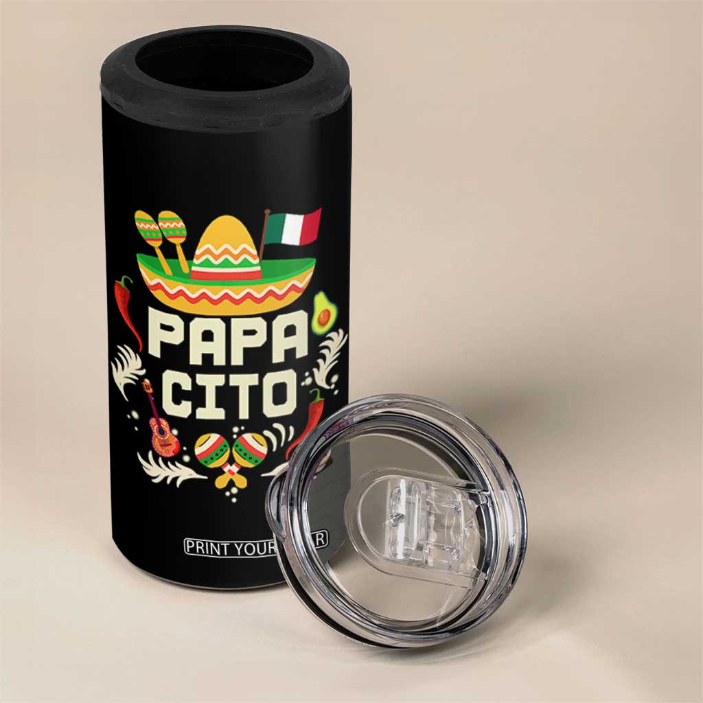 Mexican Dad 4 in 1 Can Cooler Tumbler Papa Cito Latino Fathers Day Gift Mexican Pride TS10 Print Your Wear