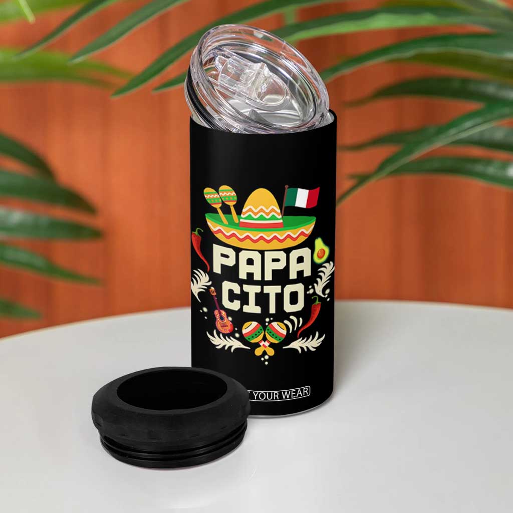 Mexican Dad 4 in 1 Can Cooler Tumbler Papa Cito Latino Fathers Day Gift Mexican Pride TS10 Print Your Wear
