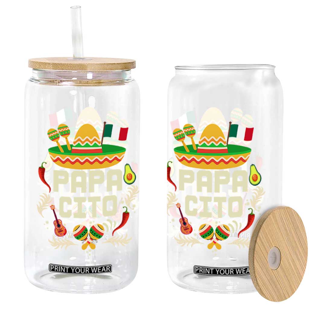 Mexican Dad Glass Can Papa Cito Latino Fathers Day Gift Mexican Pride TS10 Print Your Wear