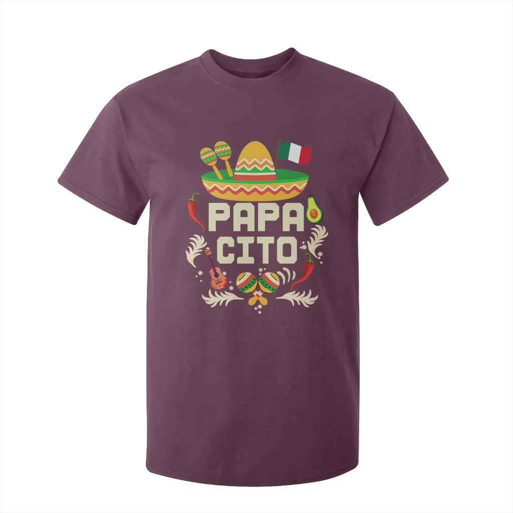 Mexican Dad T Shirt For Kid Papa Cito Latino Fathers Day Gift Mexican Pride TS10 Maroon Print Your Wear