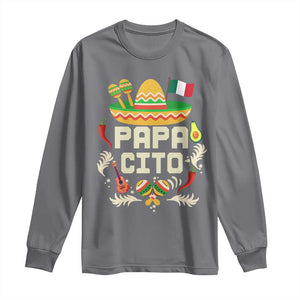Mexican Dad Long Sleeve Shirt Papa Cito Latino Fathers Day Gift Mexican Pride TS10 Charcoal Print Your Wear