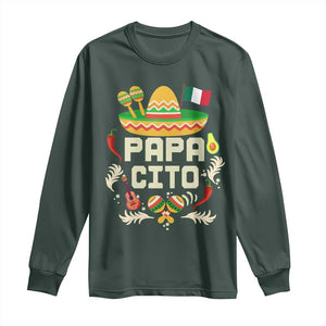 Mexican Dad Long Sleeve Shirt Papa Cito Latino Fathers Day Gift Mexican Pride TS10 Dark Forest Green Print Your Wear