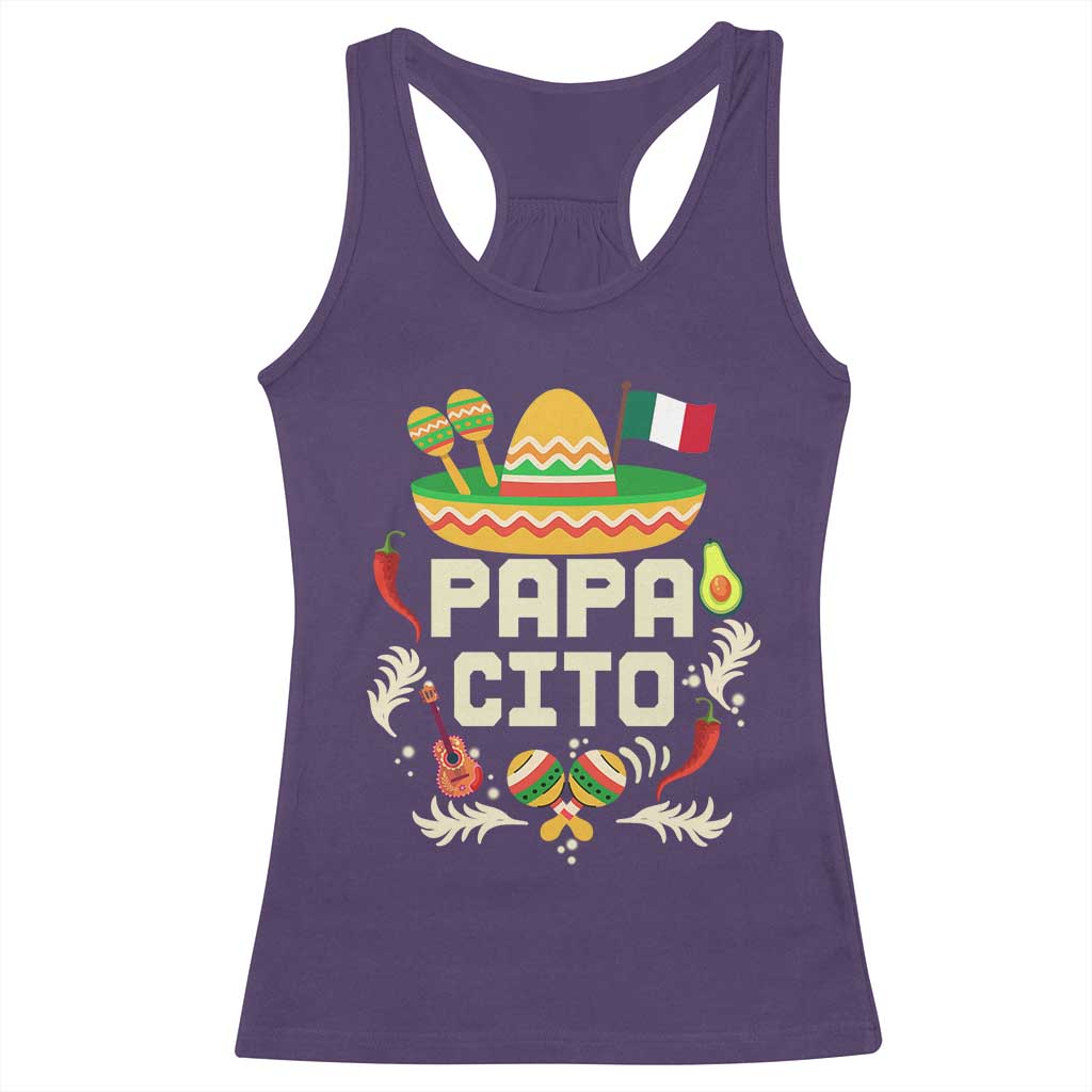 Mexican Dad Racerback Tank Top Papa Cito Latino Fathers Day Gift Mexican Pride TS10 Purple Print Your Wear