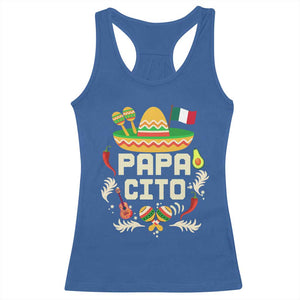 Mexican Dad Racerback Tank Top Papa Cito Latino Fathers Day Gift Mexican Pride TS10 Royal Blue Print Your Wear