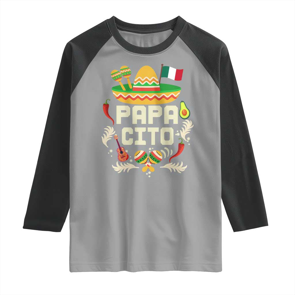 Mexican Dad Raglan Shirt Papa Cito Latino Fathers Day Gift Mexican Pride TS10 Sport Gray Black Print Your Wear