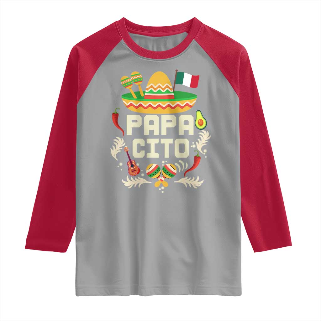 Mexican Dad Raglan Shirt Papa Cito Latino Fathers Day Gift Mexican Pride TS10 Sport Gray Red Print Your Wear