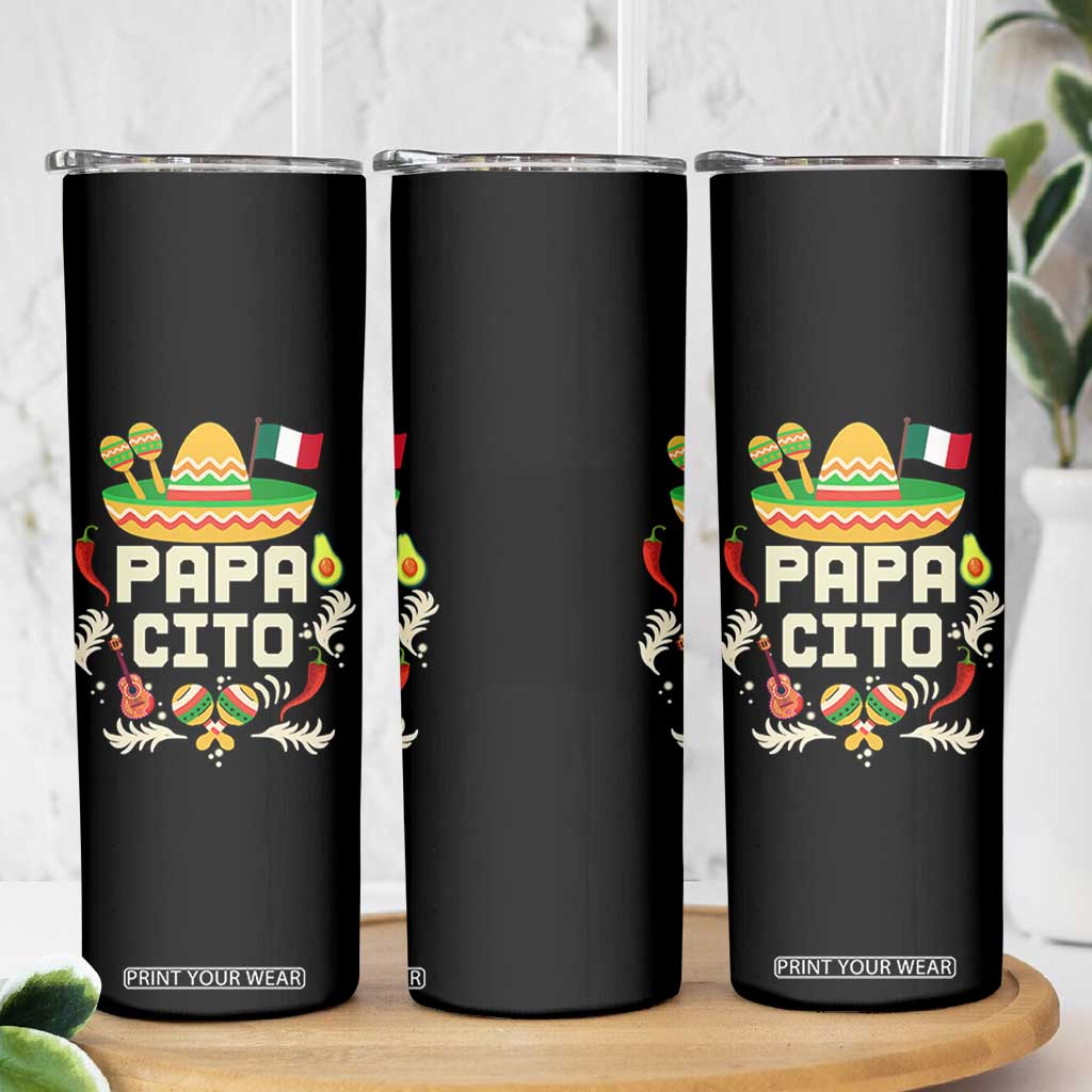 Mexican Dad Skinny Tumbler Papa Cito Latino Fathers Day Gift Mexican Pride TS10 Print Your Wear