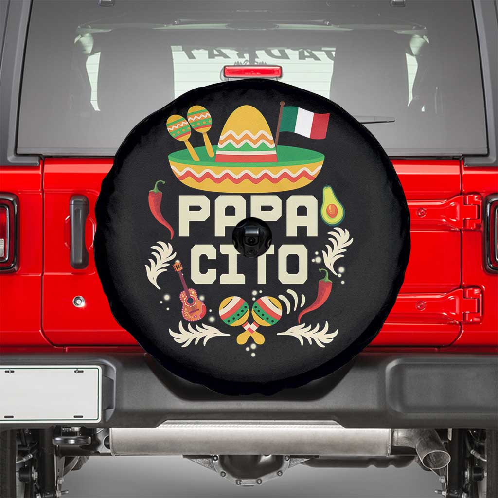 Mexican Dad Spare Tire Cover Papa Cito Latino Fathers Day Gift Mexican Pride TS10 Black Print Your Wear