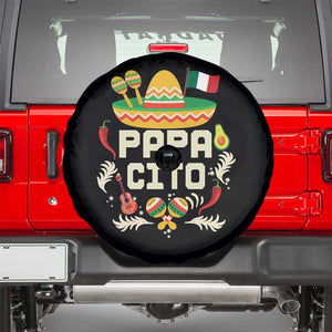 Mexican Dad Spare Tire Cover Papa Cito Latino Fathers Day Gift Mexican Pride TS10 Black Print Your Wear