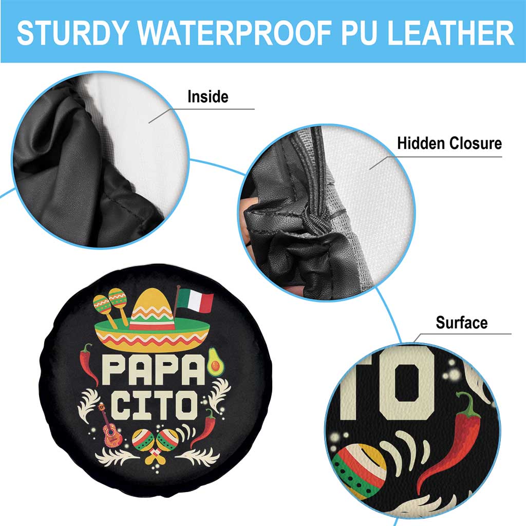 Mexican Dad Spare Tire Cover Papa Cito Latino Fathers Day Gift Mexican Pride TS10 Print Your Wear