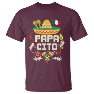 Mexican Dad T Shirt Papa Cito Latino Fathers Day Gift Mexican Pride TS10 Maroon Print Your Wear