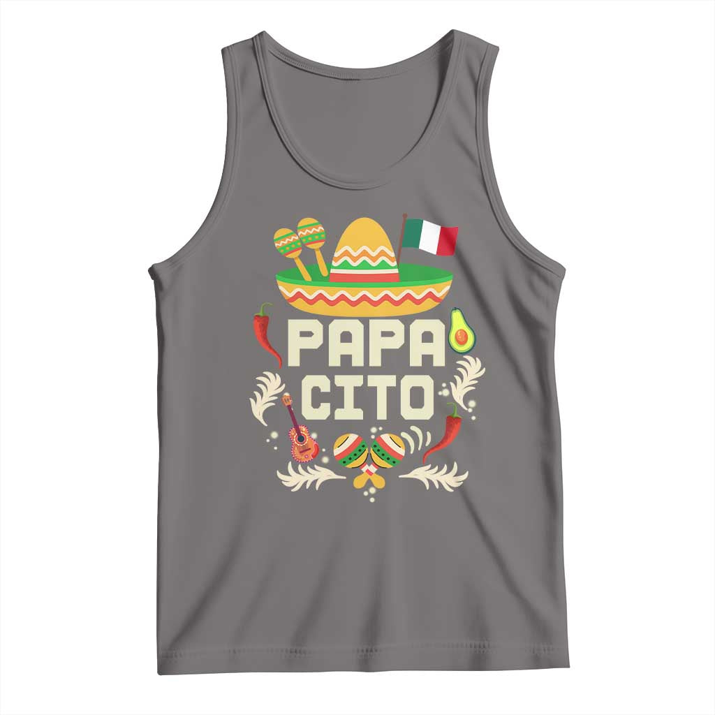 Mexican Dad Tank Top Papa Cito Latino Fathers Day Gift Mexican Pride TS10 Deep Heather Print Your Wear