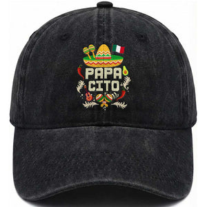 Mexican Dad Washed Cotton Baseball Cap Papa Cito Latino Fathers Day Gift Mexican Pride TS10 Print Your Wear