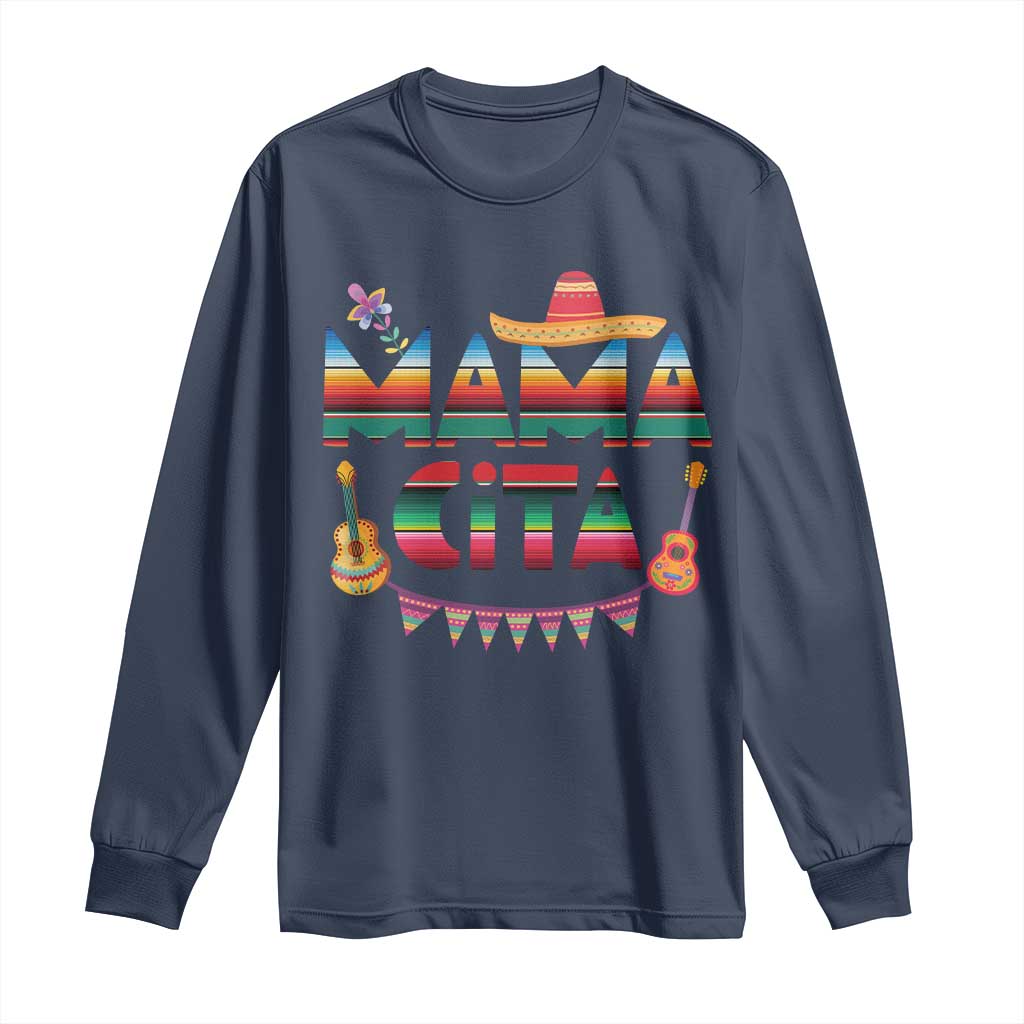 Mama Cita Long Sleeve Shirt Mexican Mom Latina Mothers Day Gift TS10 Navy Print Your Wear