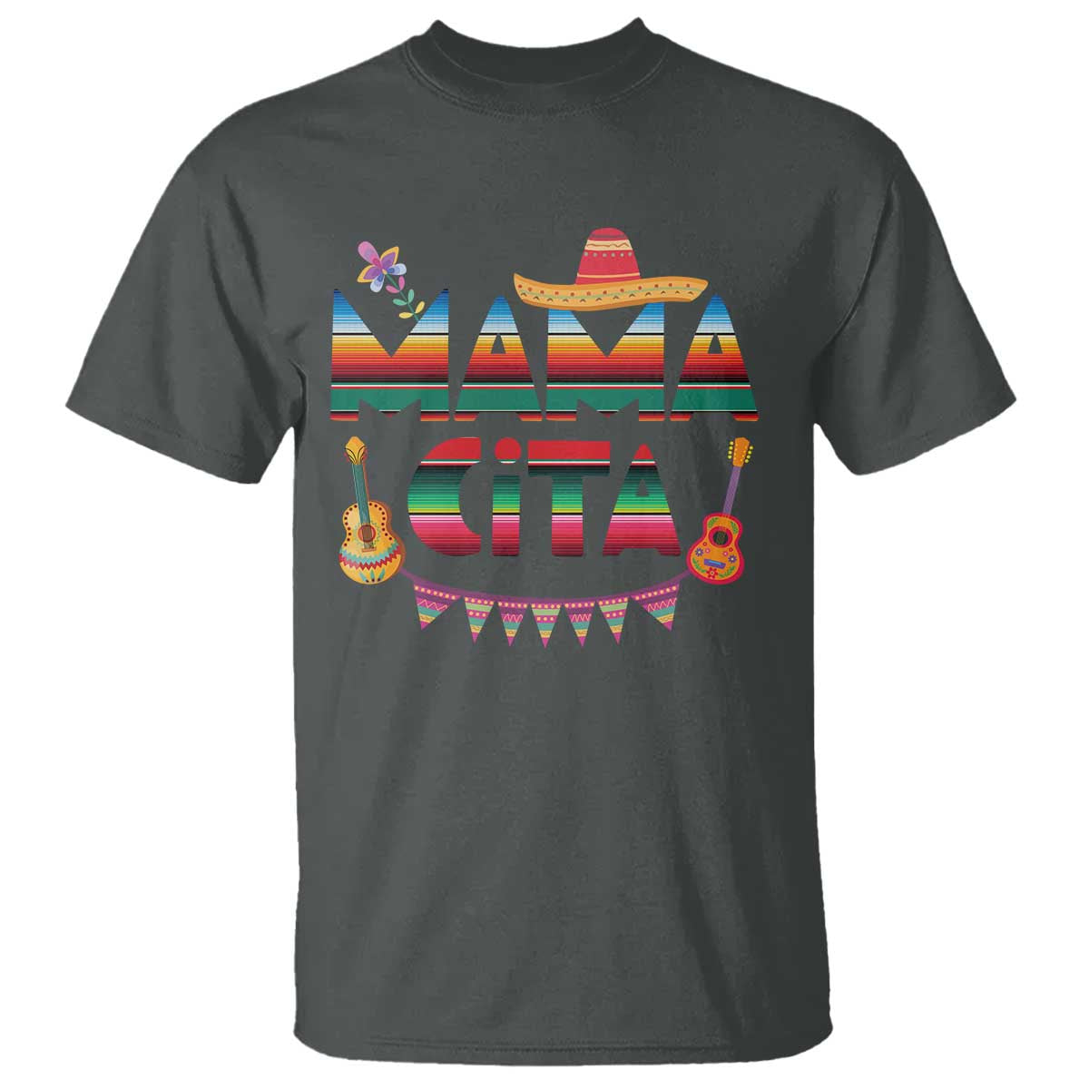 Mama Cita T Shirt Mexican Mom Latina Mothers Day Gift TS10 Dark Heather Print Your Wear