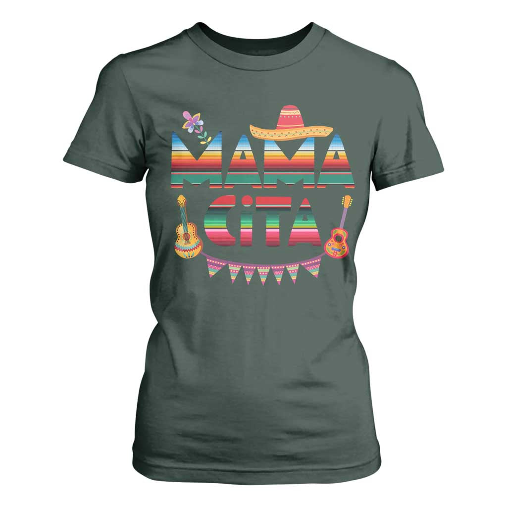 Mama Cita T Shirt For Women Mexican Mom Latina Mothers Day Gift TS10 Dark Forest Green Print Your Wear