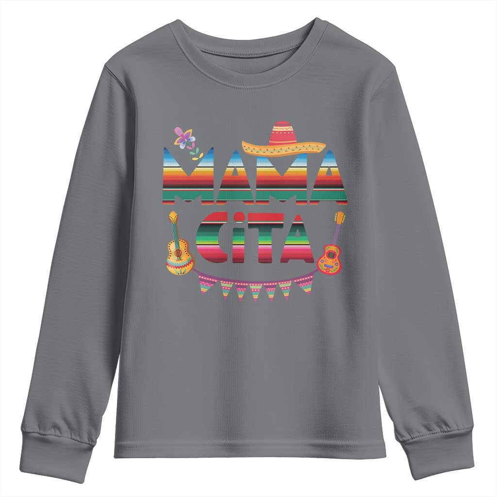 Mama Cita Youth Sweatshirt Mexican Mom Latina Mothers Day Gift TS10 Charcoal Print Your Wear