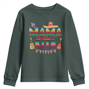 Mama Cita Youth Sweatshirt Mexican Mom Latina Mothers Day Gift TS10 Dark Forest Green Print Your Wear