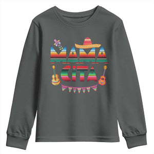 Mama Cita Youth Sweatshirt Mexican Mom Latina Mothers Day Gift TS10 Dark Heather Print Your Wear