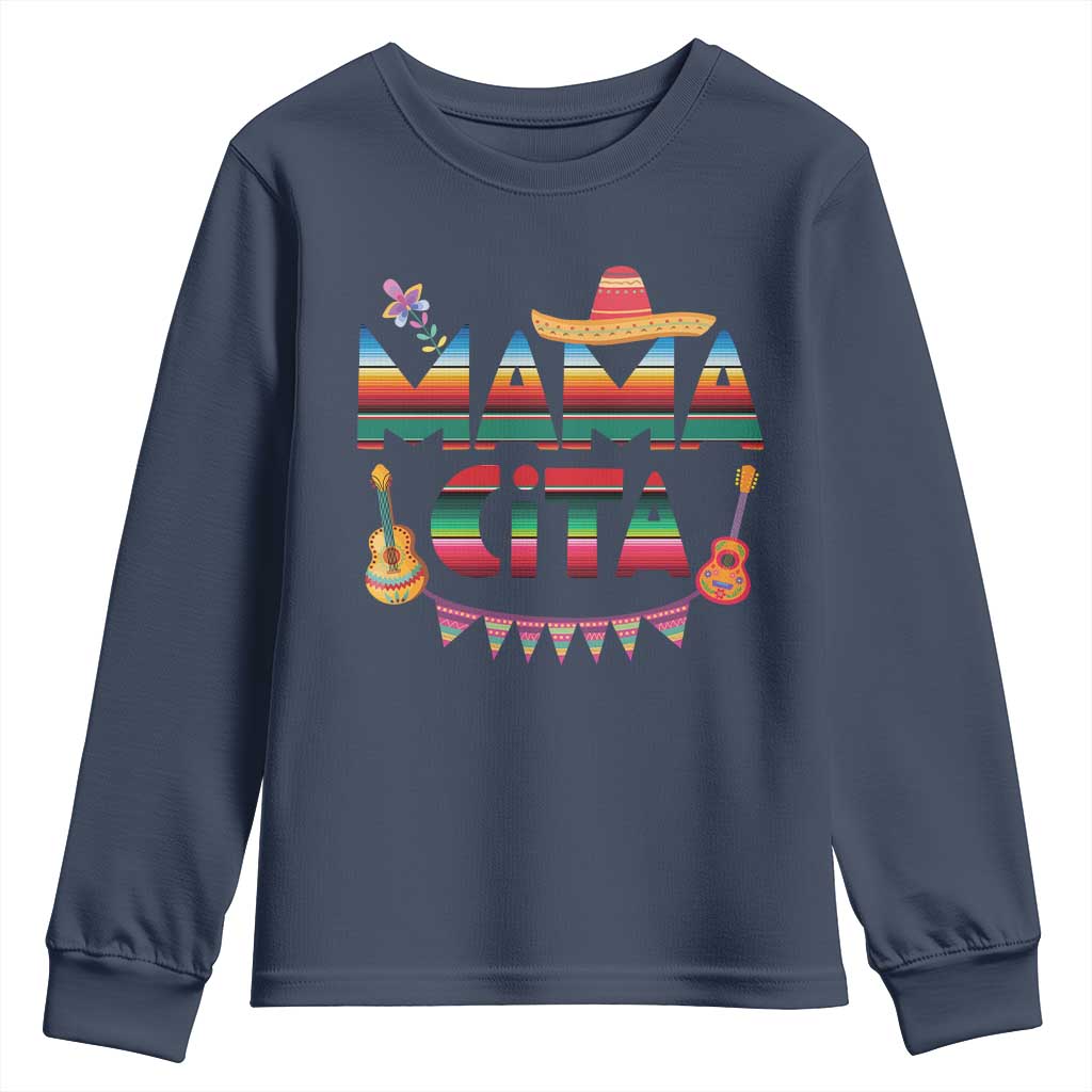 Mama Cita Youth Sweatshirt Mexican Mom Latina Mothers Day Gift TS10 Navy Print Your Wear