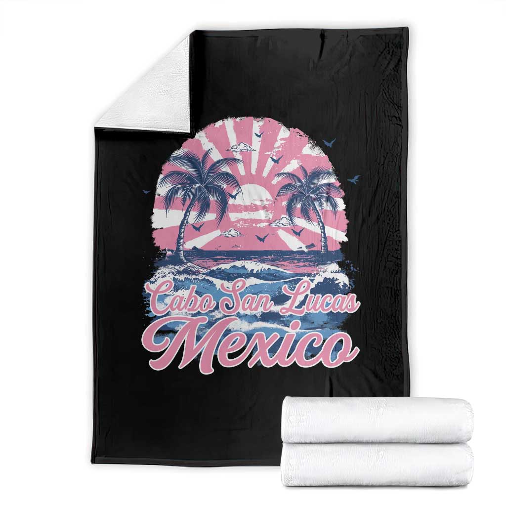 Cabo San Lucas Mexico Throw Blanket Vintage Retro Beach Summer Vacation Family Trip TS10 Black Print Your Wear