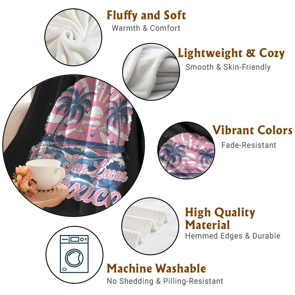 Cabo San Lucas Mexico Throw Blanket Vintage Retro Beach Summer Vacation Family Trip TS10 Print Your Wear