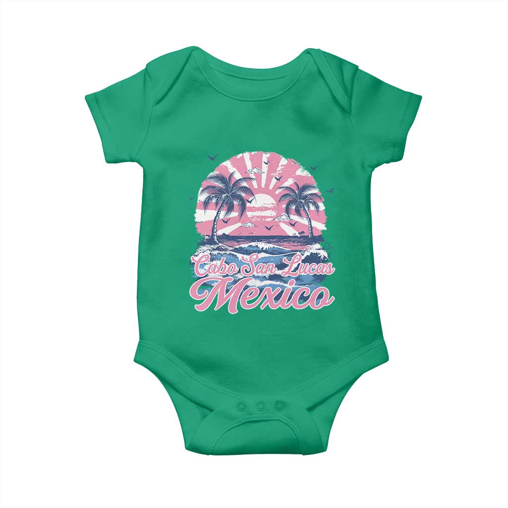 Cabo San Lucas Mexico Baby Onesie Vintage Retro Beach Summer Vacation Family Trip TS10 Irish Green Print Your Wear