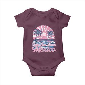Cabo San Lucas Mexico Baby Onesie Vintage Retro Beach Summer Vacation Family Trip TS10 Maroon Print Your Wear