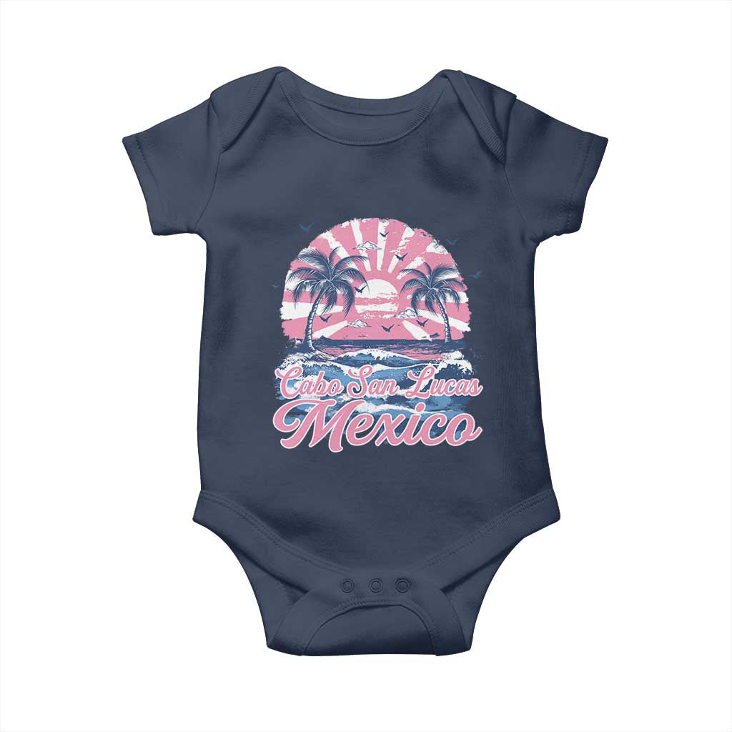 Cabo San Lucas Mexico Baby Onesie Vintage Retro Beach Summer Vacation Family Trip TS10 Navy Print Your Wear