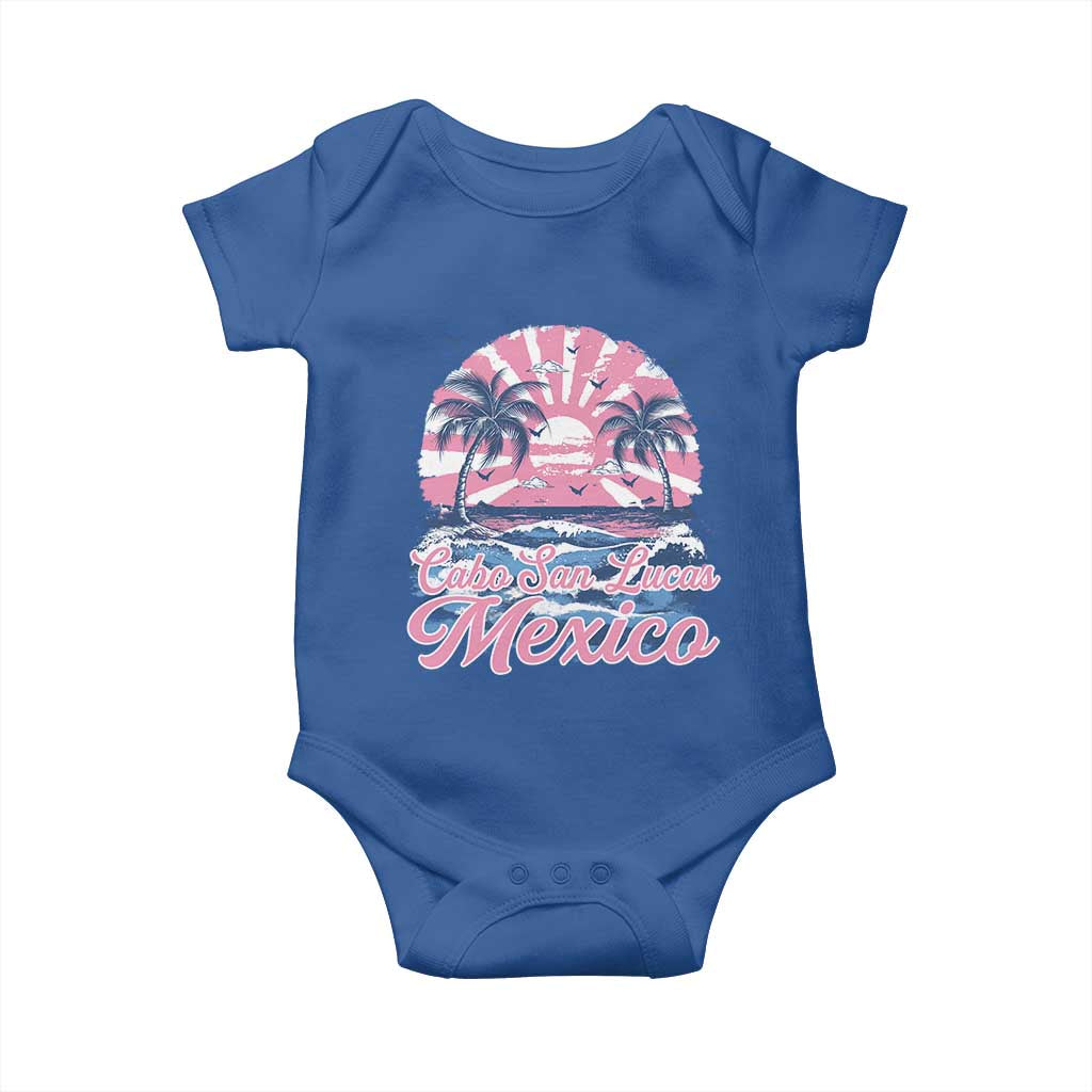 Cabo San Lucas Mexico Baby Onesie Vintage Retro Beach Summer Vacation Family Trip TS10 Royal Blue Print Your Wear