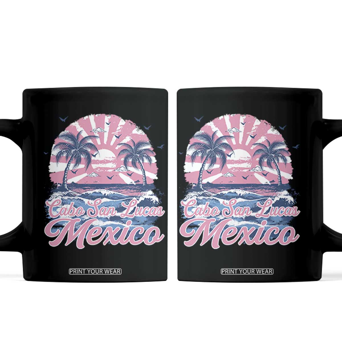 Cabo San Lucas Mexico Coffee Mug Vintage Retro Beach Summer Vacation Family Trip TS10 Black Print Your Wear