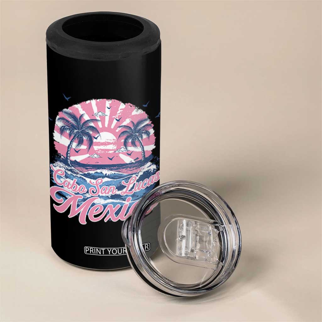 Cabo San Lucas Mexico 4 in 1 Can Cooler Tumbler Vintage Retro Beach Summer Vacation Family Trip TS10 Print Your Wear