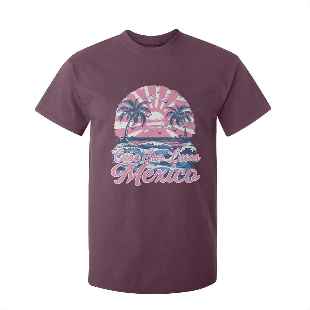 Cabo San Lucas Mexico T Shirt For Kid Vintage Retro Beach Summer Vacation Family Trip TS10 Maroon Print Your Wear