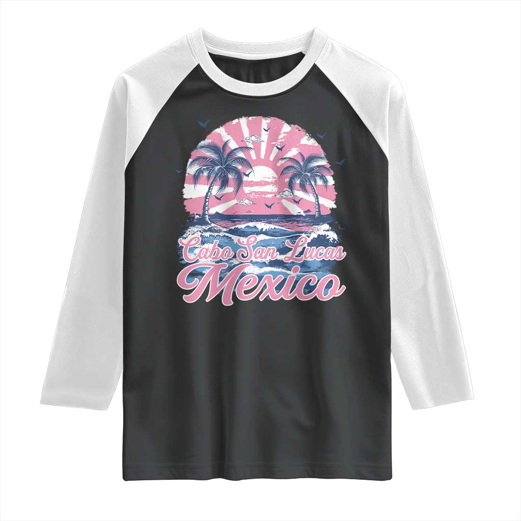 Cabo San Lucas Mexico Raglan Shirt Vintage Retro Beach Summer Vacation Family Trip TS10 Black White Print Your Wear