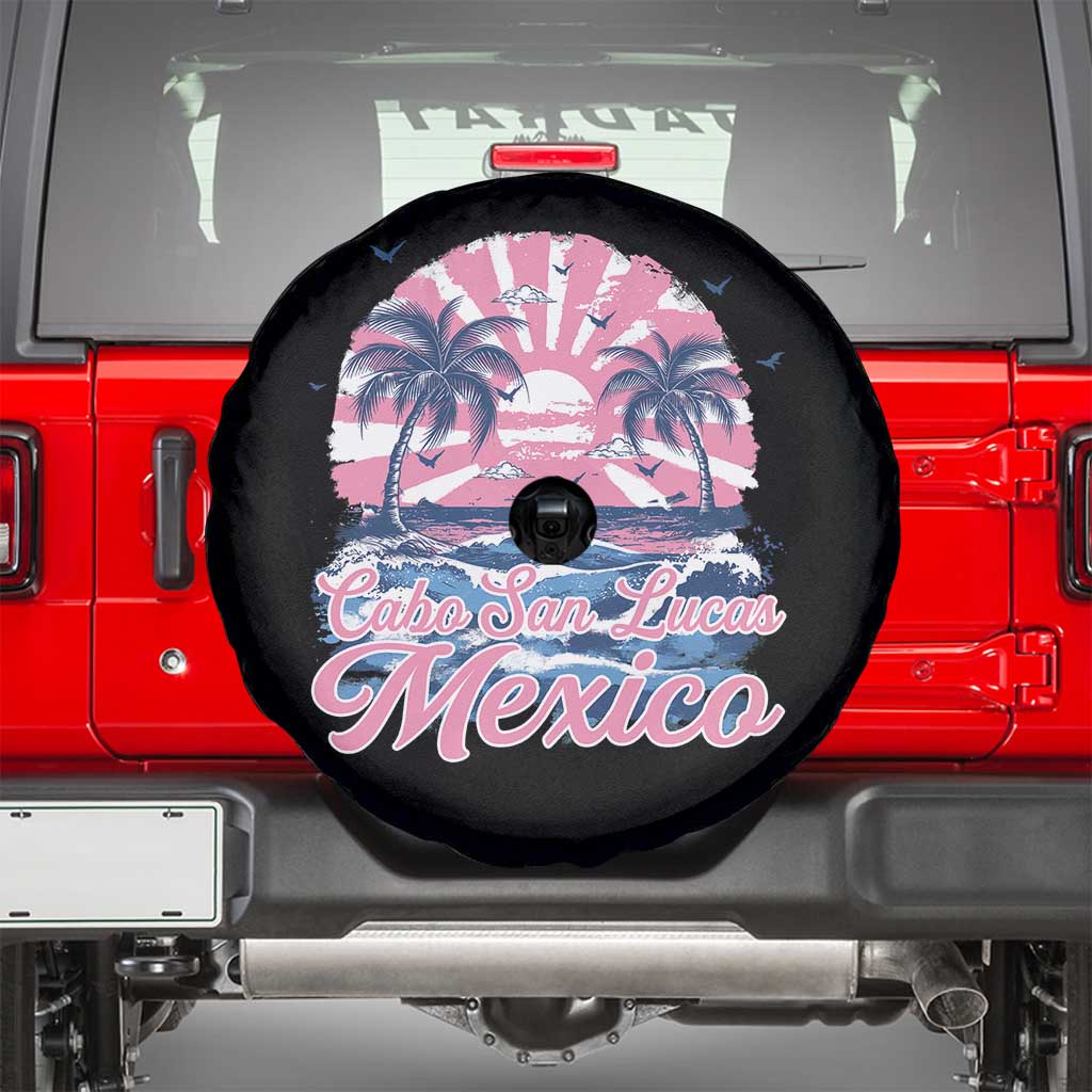 Cabo San Lucas Mexico Spare Tire Cover Vintage Retro Beach Summer Vacation Family Trip TS10 Black Print Your Wear