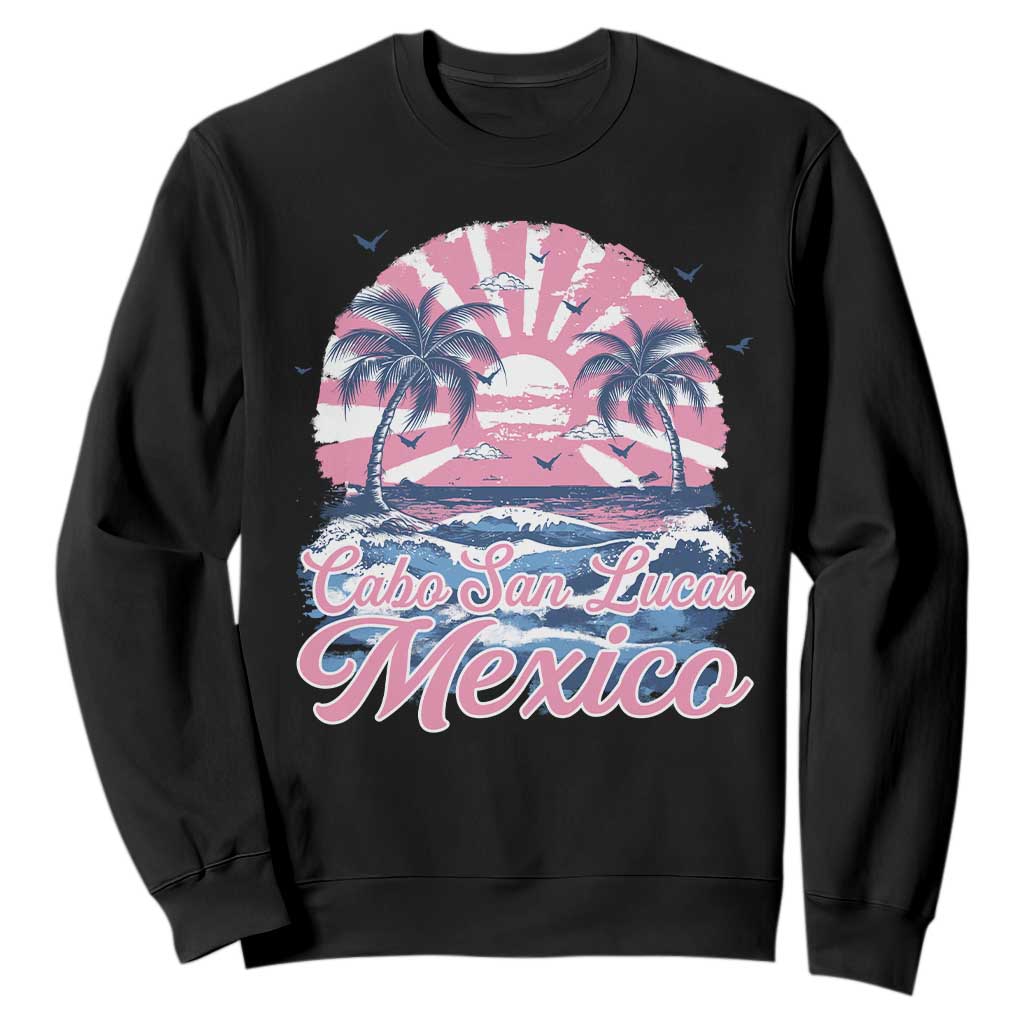 Cabo San Lucas Mexico Sweatshirt Vintage Retro Beach Summer Vacation Family Trip TS10 Black Print Your Wear