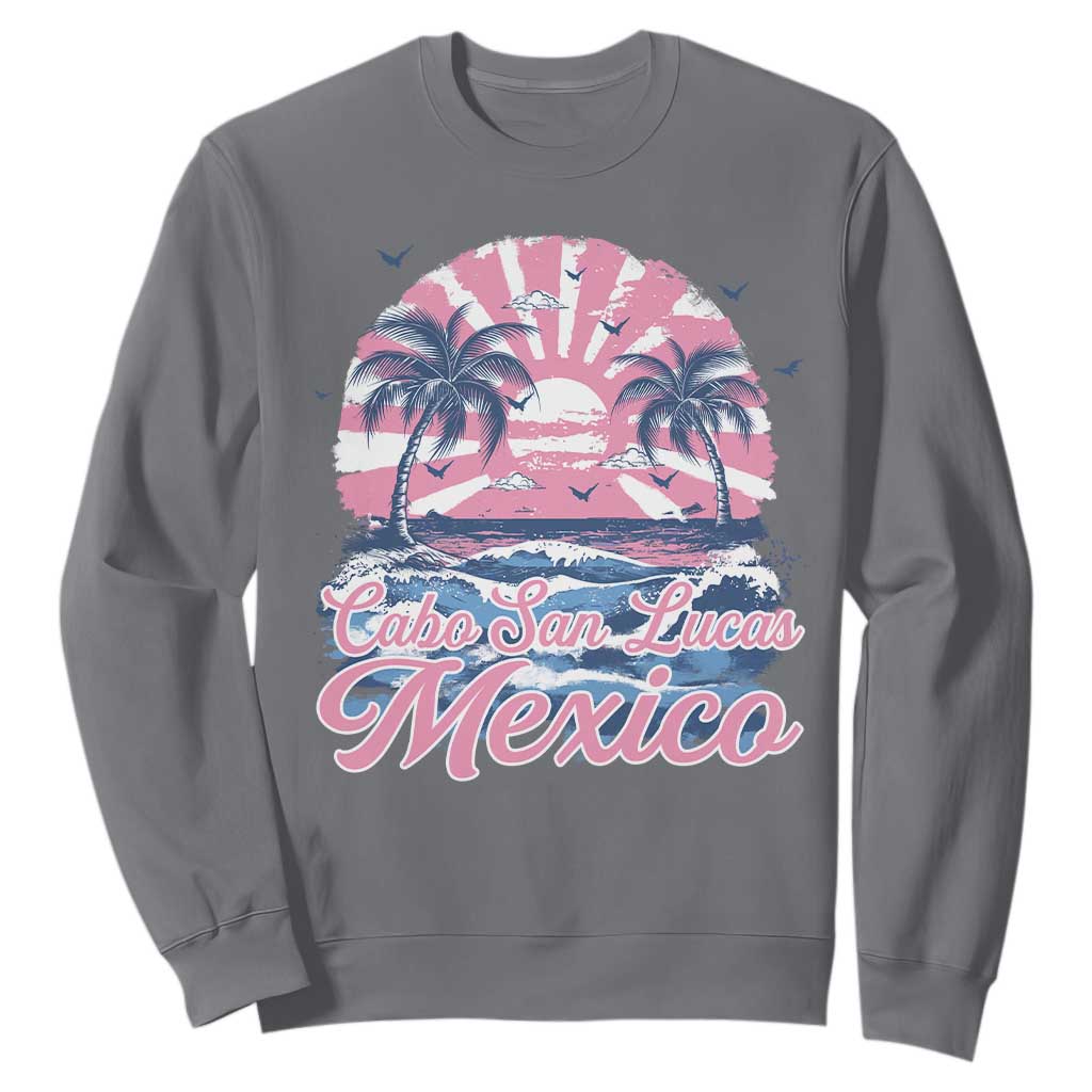 Cabo San Lucas Mexico Sweatshirt Vintage Retro Beach Summer Vacation Family Trip TS10 Charcoal Print Your Wear