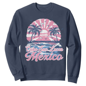 Cabo San Lucas Mexico Sweatshirt Vintage Retro Beach Summer Vacation Family Trip TS10 Navy Print Your Wear