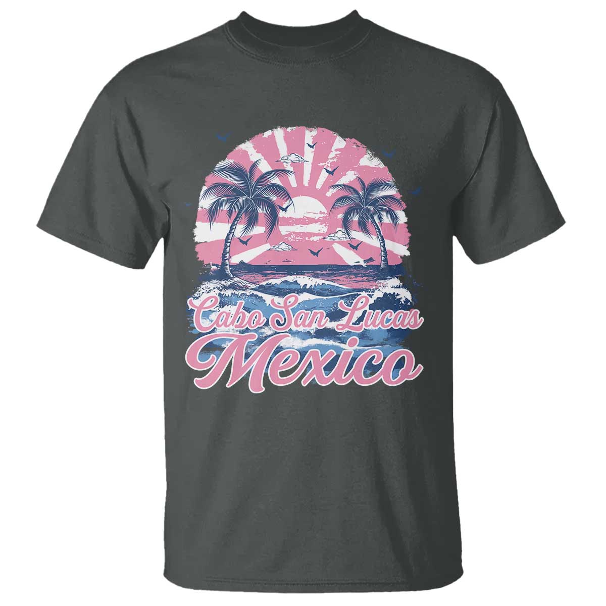 Cabo San Lucas Mexico T Shirt Vintage Retro Beach Summer Vacation Family Trip TS10 Dark Heather Print Your Wear