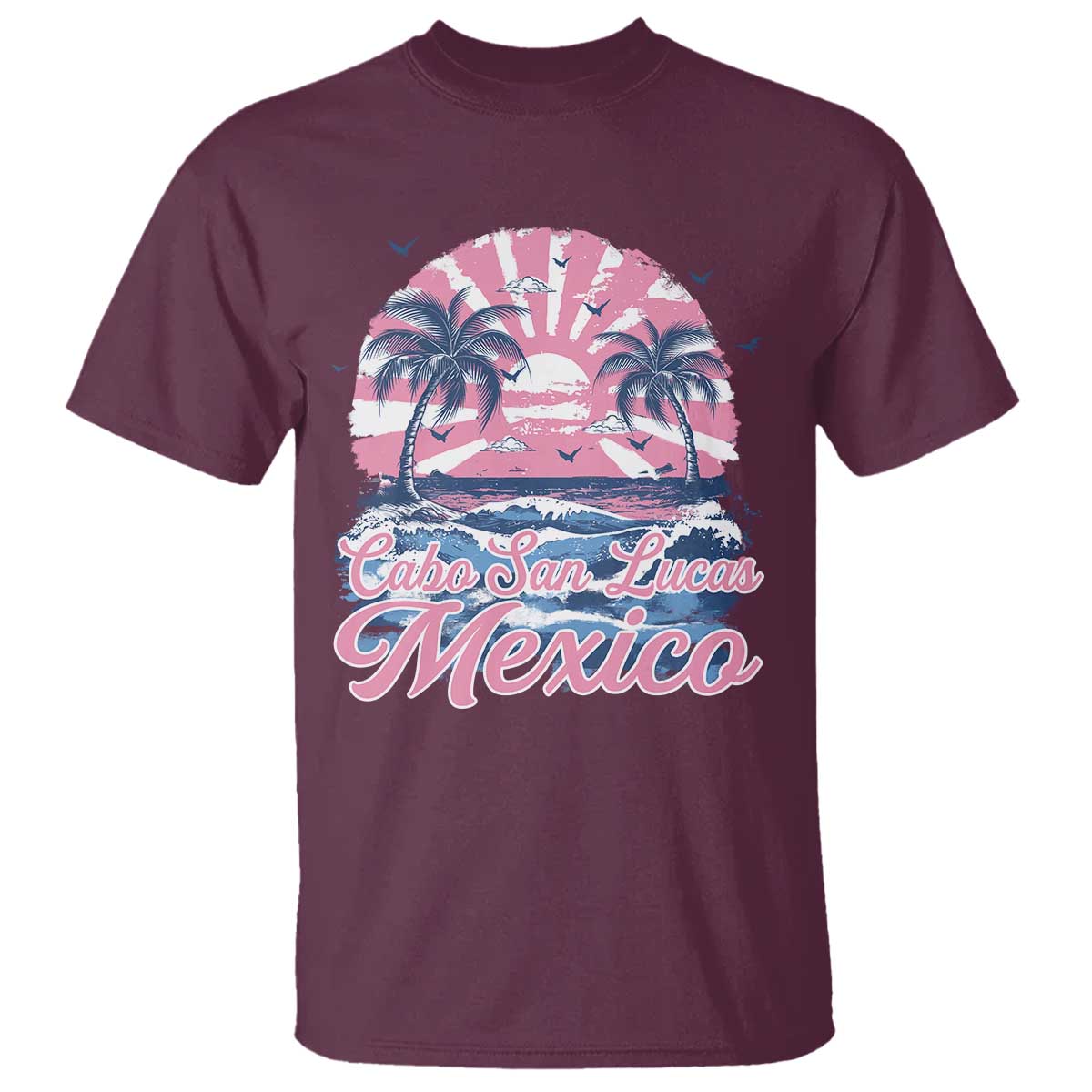 Cabo San Lucas Mexico T Shirt Vintage Retro Beach Summer Vacation Family Trip TS10 Maroon Print Your Wear