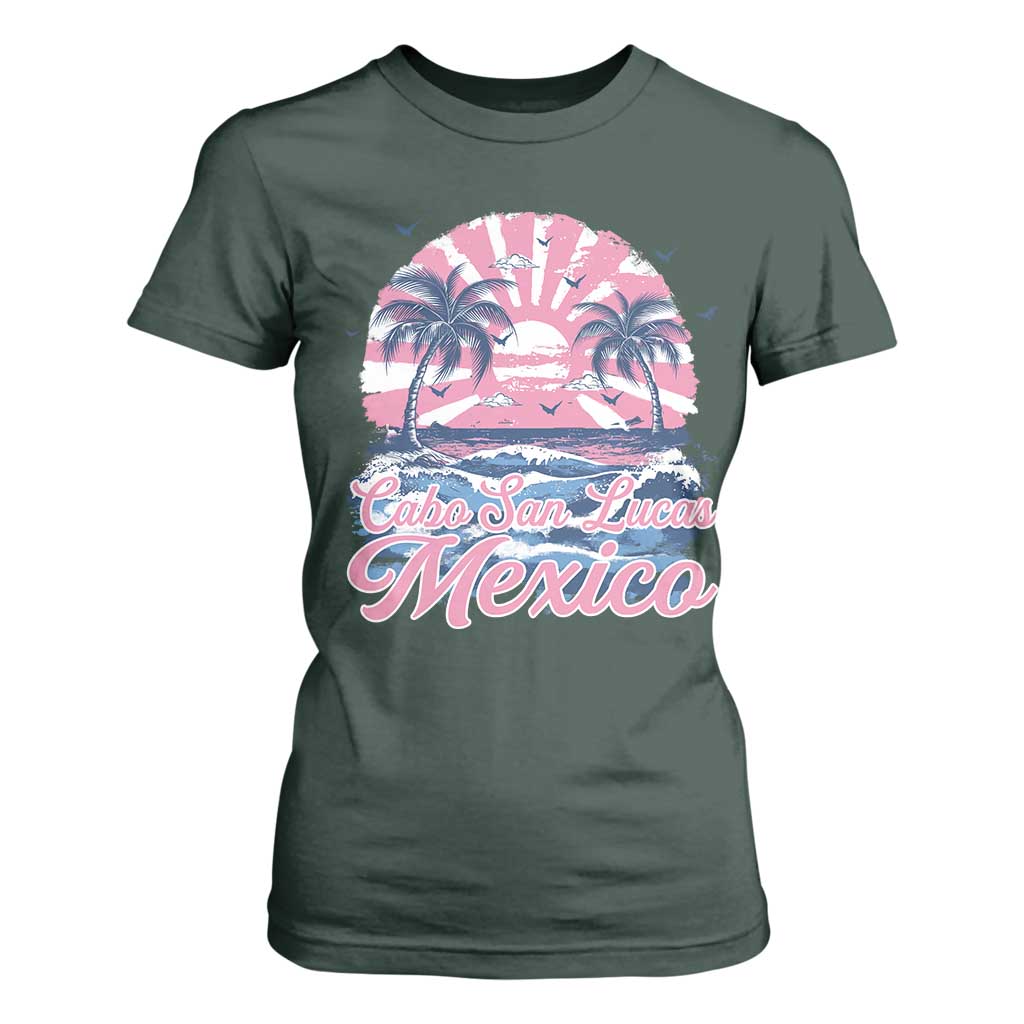 Cabo San Lucas Mexico T Shirt For Women Vintage Retro Beach Summer Vacation Family Trip TS10 Dark Forest Green Print Your Wear