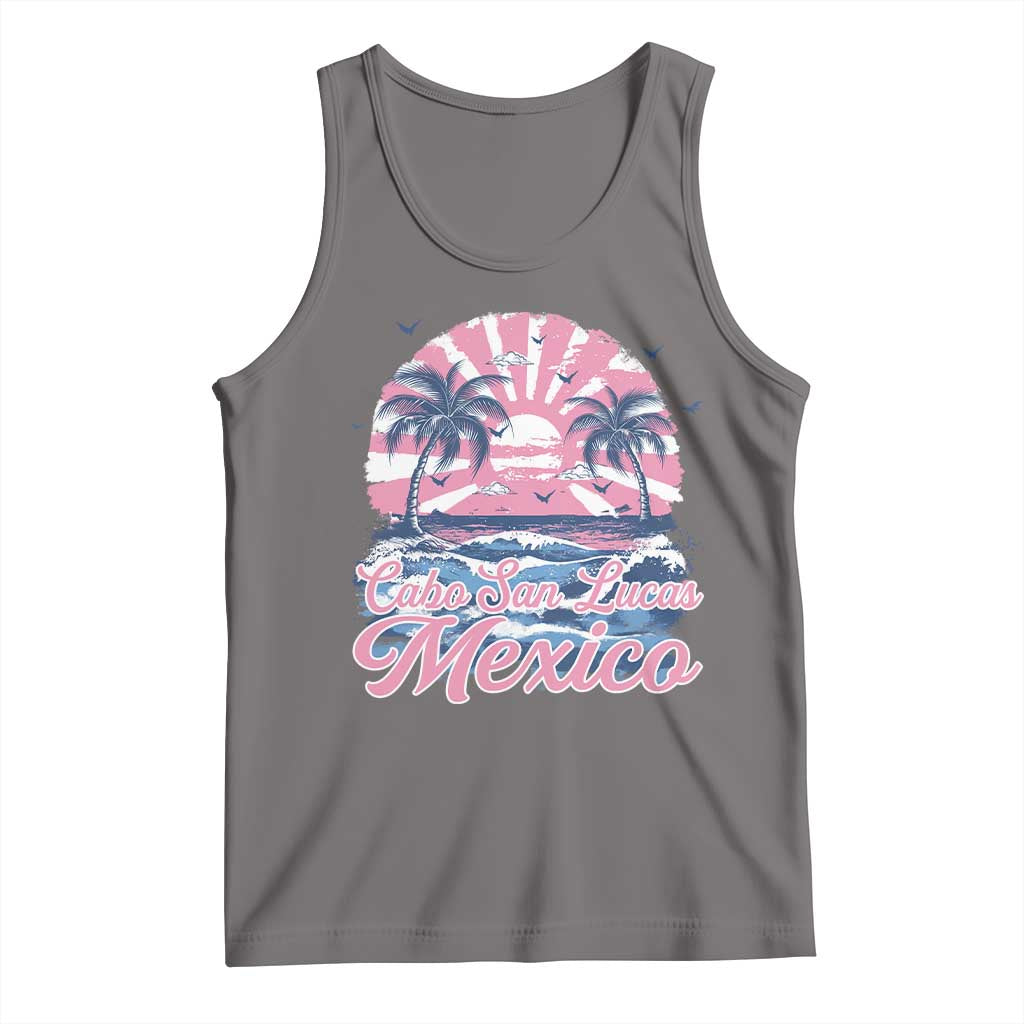 Cabo San Lucas Mexico Tank Top Vintage Retro Beach Summer Vacation Family Trip TS10 Deep Heather Print Your Wear