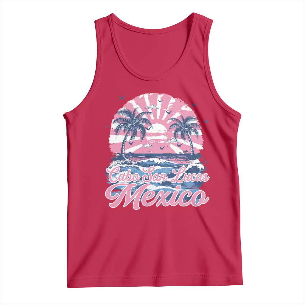 Cabo San Lucas Mexico Tank Top Vintage Retro Beach Summer Vacation Family Trip TS10 Red Print Your Wear