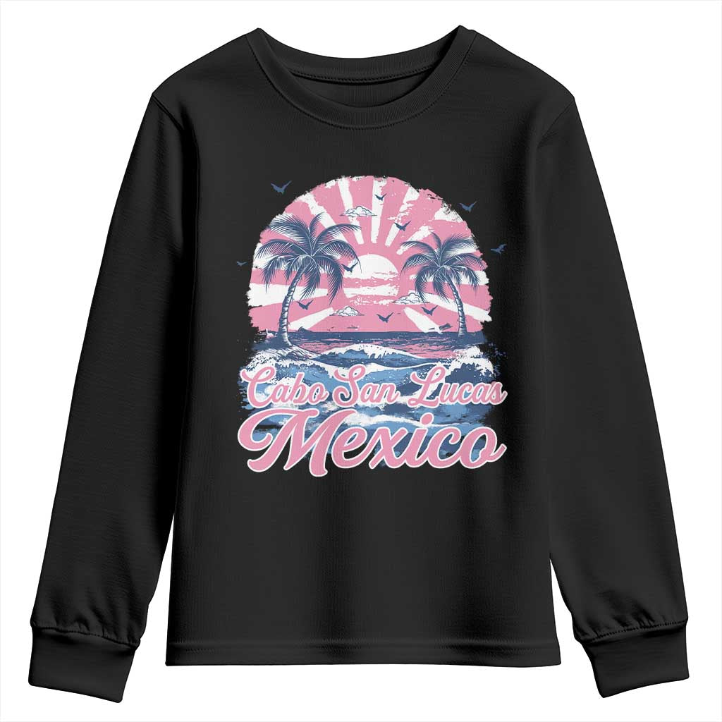 Cabo San Lucas Mexico Youth Sweatshirt Vintage Retro Beach Summer Vacation Family Trip TS10 Black Print Your Wear